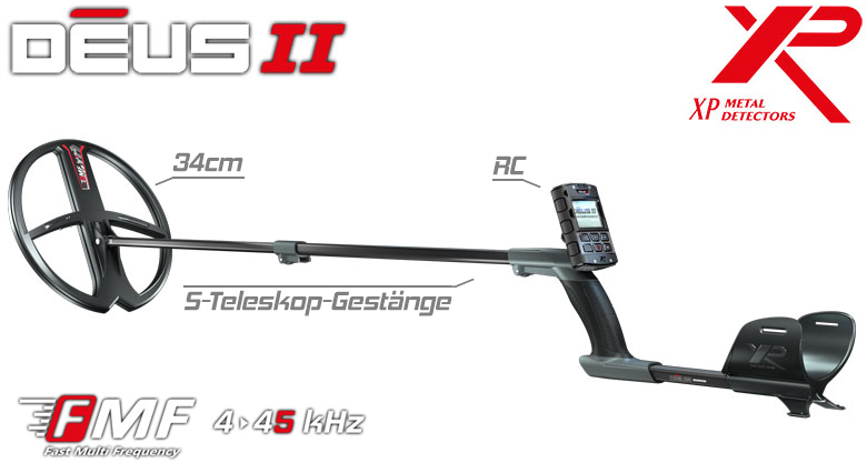 XP Deus II 34 FMF RC ohne Funkkopfhörer